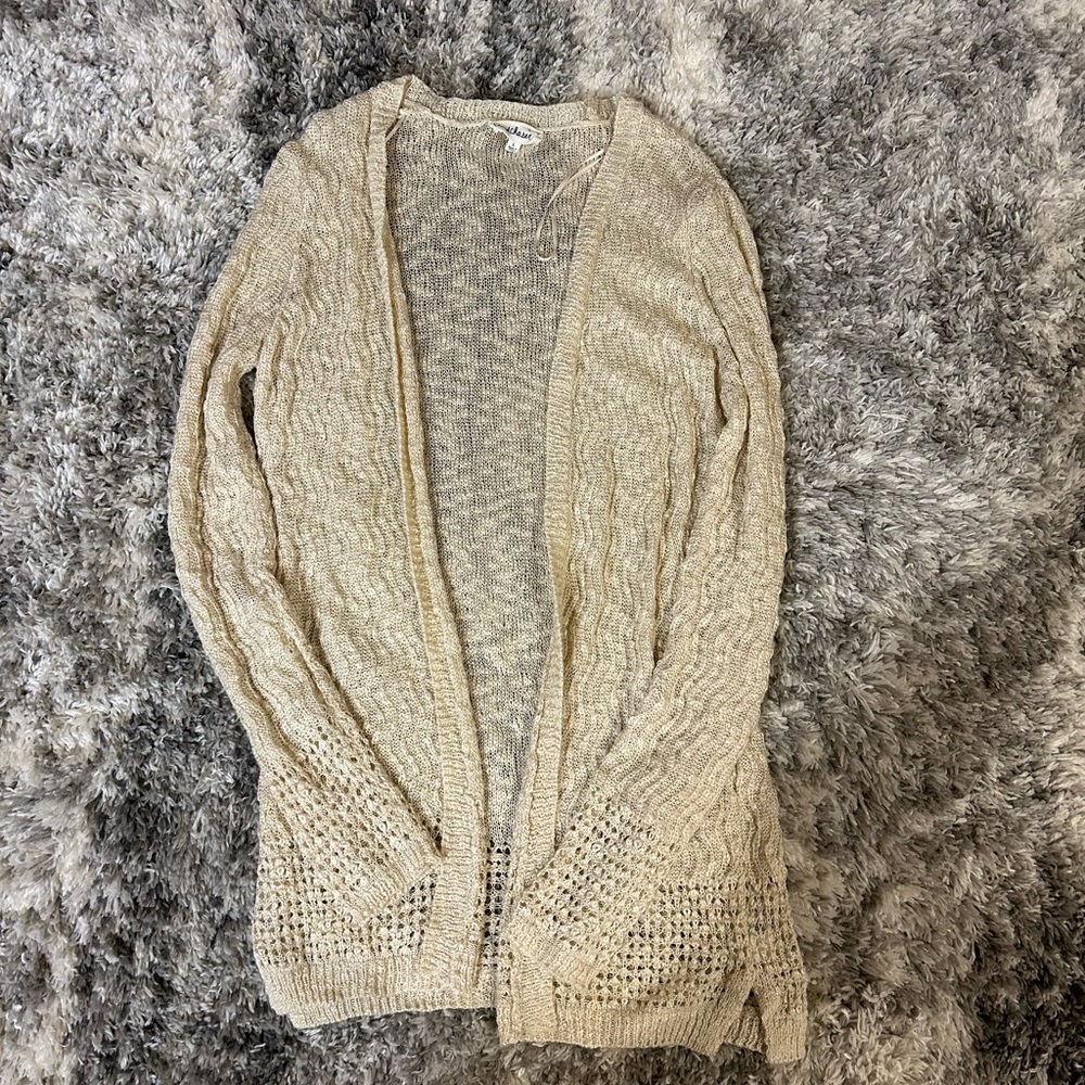 Cloud Chaser Women's Large Beige Cardigan